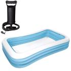 Piscina inflável intex 1050l familiar 3,05m + bomba manual