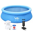 Piscina Inflável Joy Set 2490l Circular 240cm com Filtro Bomba Vg Plus