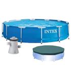 Piscina Intex 4.485 Litros Estrutural Azul Capa Bomba Filtrante 110v