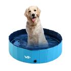 Piscina Para Cachorro Pets Dobrável Azul 120 cm x 30 cm VG+