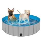 Piscina para cães Makigahara de plástico dobrável para cães grandes