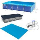 Piscina Premium 10.000 L Estrutural + Capa + Forro + Bomba 3028 l/h 220v