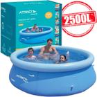 Piscina Redonda Inflavel 2500L Original ATRIL Registente com sistema de filtragem