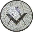 Piso Maçom Em Mosaico Esquadro E Compasso II