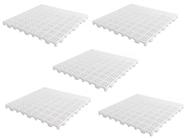 Piso Plástico Branco 50x50 - kit 05 peças