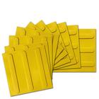 Piso Tátil 10 peças Borracha Pvc 25x25 Direcional Amarelo Cód. 1506