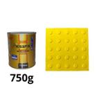 Piso Tátil Alerta Amarelo Pvc 25X25Cm Kit 20Pçs + 2 Cola