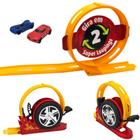 Kit De Carro Com Lançador E Pista Mega Track Looping - Compre Agora - Feira  da Madrugada SP