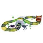Pista Com Rampa Tunel E 2 Dinossauros 109 Peças - Dm Toys