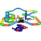 Pista De Carrinhos Dinossauros Infantil 81 Peças - Ark Toys