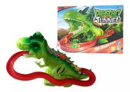 Pista De Dinossauros Com Som E Luz Túnel Escorregador Dino - DM TOYS