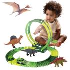 Pista Dinossauro Looping Carrinhos Circuito com Looping  92 Peças 