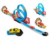 Pista Duplo Looping Brinquedo Infantil Carrinho Fricção