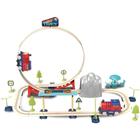 Pista Estação De Trem Com Looping 65 Peças E Acessórios - Zippy Toys