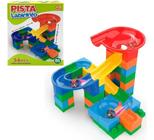 Pista Labirinto Infantil Gude Bloco De Montar 56 Peças + Nf - Ark Toys