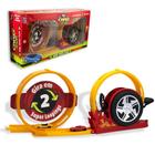 Pista Mega Speed Com 02 Loops 360º, Lançador E 03 Carrinhos - Bs Toys