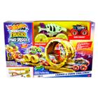 Pista Monster Trucks Power Smashers - Charge and Chase Challenge - Hot Wheels - Mattel