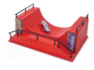 Pista Skate De Dedo Half Radical Com Skatinho Para Manobras VERMELHO