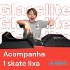 Pista Skate Dedo Glasslite Preta + Skate de Lixa - 2 Pistas Rampa Corrimão - Plástico Resistente - 4+ Anos