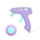 Pistola de cola quente princess pequeno 30w lilas/verde