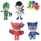 Pj Mask Kit 4 Personagens Pelúcia Corujita Lagartixo Romeo