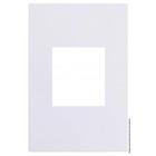 Placa 2 Modulos Juntos Com Suporte 4X2 Recta Branco Gloss
