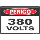 Placa 20x15cm Perigo 380 Volts - 220AZ - SINALIZE