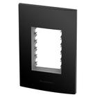 Placa 3 Módulos + Suporte 4X2 - Inova Preto Fosco - 85728 - Alumbra