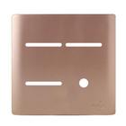 Placa 3 Teclas + 1 Furo Com Suporte 4X2 -Novara Ouro Rose - Dicompel Novara Ouro Rose