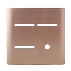 Placa 3 Teclas + 1 Furo Com Suporte 4X2 -Novara Ouro Rose