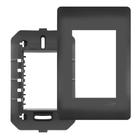 PLACA 4 X 2 PRETA 03 MODULOS COM SUPORTE SHP - 4075 Habitat Black FAME