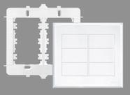 Placa 4" x 4" com suporte - cega - evidence