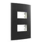Placa 4x2 2P Sep. Grafite com Suporte Sleek Colors Margirius