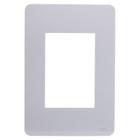 Placa 4x2 3 Módulos Gamma Silver Orion Schneider