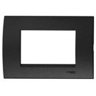 Placa 4x2 3 postos diamante negro Modena Prime Schneider