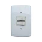 Placa 4x2 Interruptor 2 Teclas Simples Iriel Duale c/8 unid