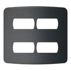 Placa 4x4 Miluz 4 Postos Grafite Schneider