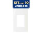 Placa Alto Brilho 2 x 4 - 3 Postos Sleek Margirius Kit Com 10