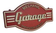 Placa Alto Relevo Mechanic Garage Garagem, Carros, Mecânica 90cm