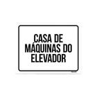 Placa Ambiente Casa De Máquinas Do Elevador 27X35