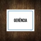 Placa Ambiente Sinalização Setor Gerência 36X46