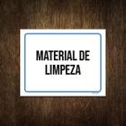 Placa Ambiente Sinalização Setor Material De Limpeza 27X35