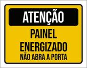 Placa Atenção Painel Energizado Não Abra Porta 36X46