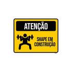 Placa Atenção Shape Em Construção Horizontal 27X35