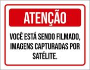 Placa Atenção Você Está Sendo Filmado Imagens 27X35