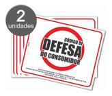 Placa Aviso Codigo De Defesa do Consumidor Kit/2 Unidades