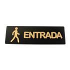 Placa Aviso De Entrada Feita Em Relevo E Madeira