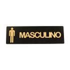 Placa Aviso Masculino Em Madeira E Relevo