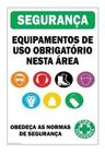 Placa Aviso Segurança Empresa Equipamento Uso De Epi