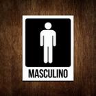 Placa Banheiro Masculino - Sinalização Toilet Atenção